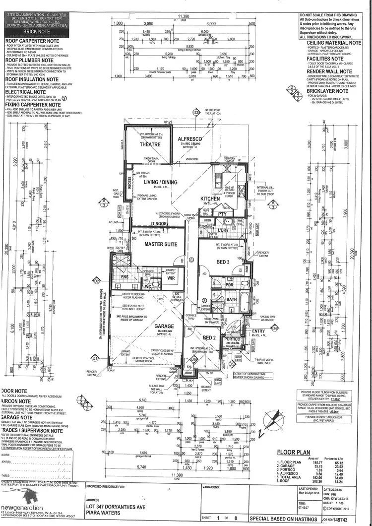 Floorplan of Homely house listing, 46 Doryanthes Avenue, Piara Waters WA 6112