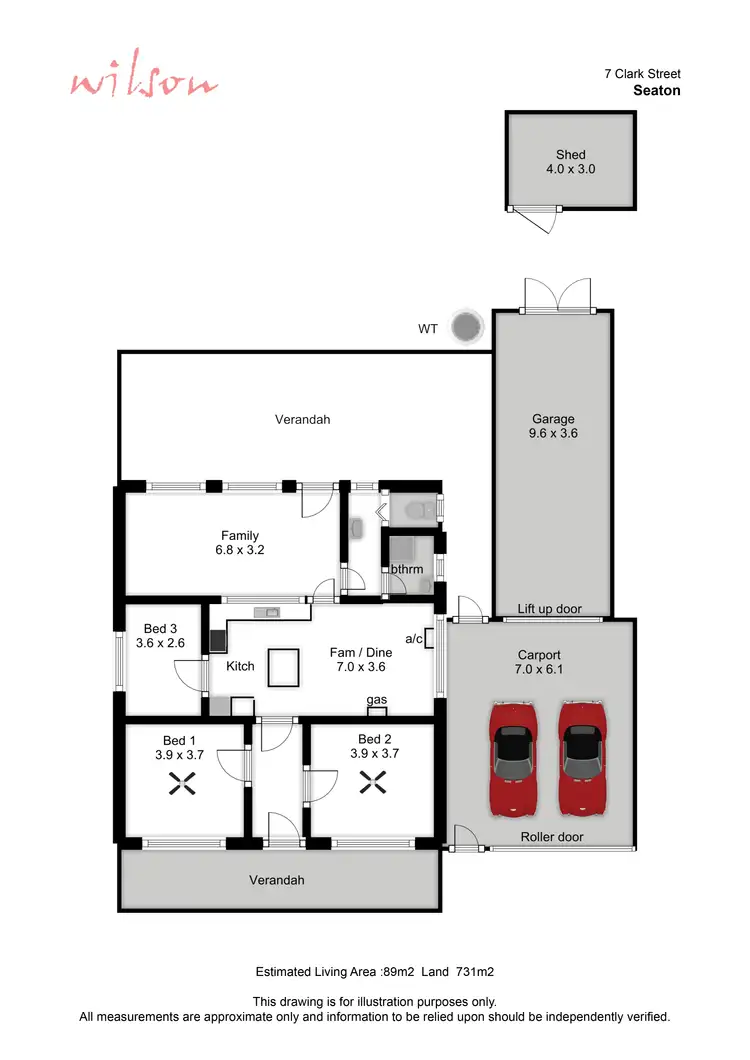 Floorplan of Homely house listing, 7 Clark Terrace, Seaton SA 5023