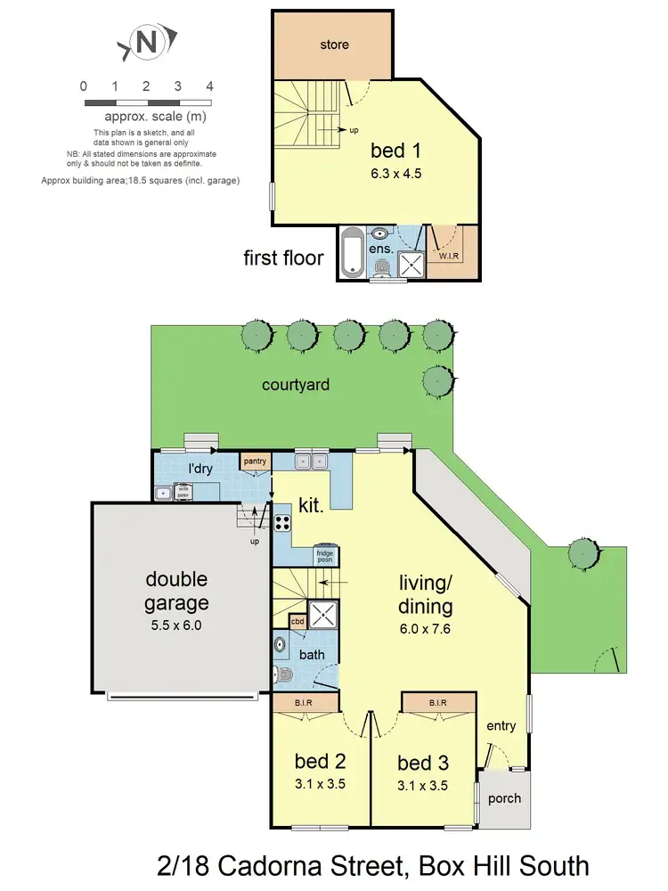 Floorplan of Homely townhouse listing, 2/18 Cadorna Street, Box Hill South VIC 3128