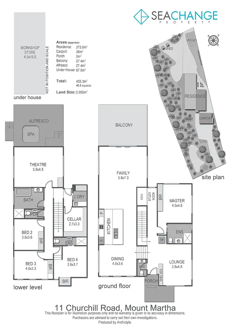 Floorplan of Homely house listing, 11 Churchill Road, Mount Martha VIC 3934