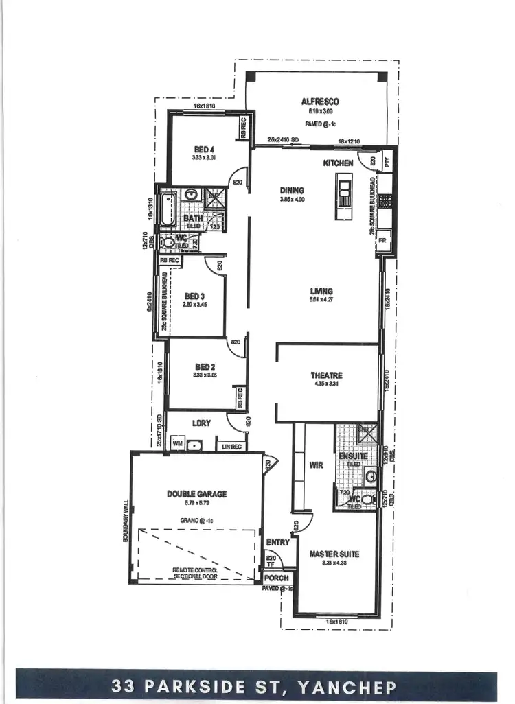 Floorplan of Homely house listing, 33 Parkside Street, Yanchep WA 6035