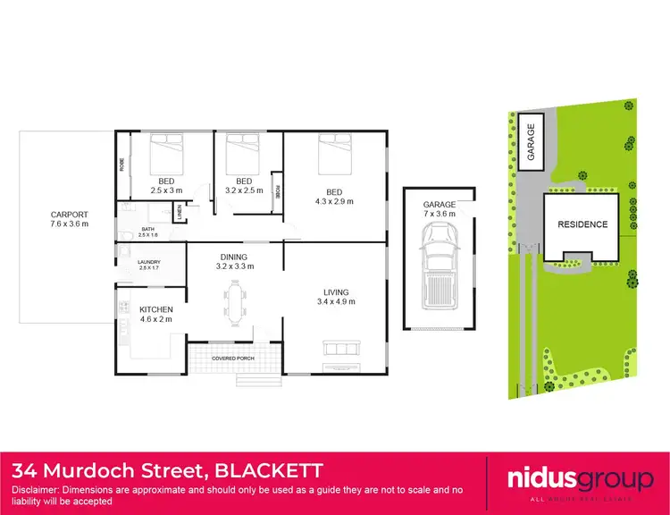 Floorplan of Homely house listing, 34 Murdoch Street, Blackett NSW 2770