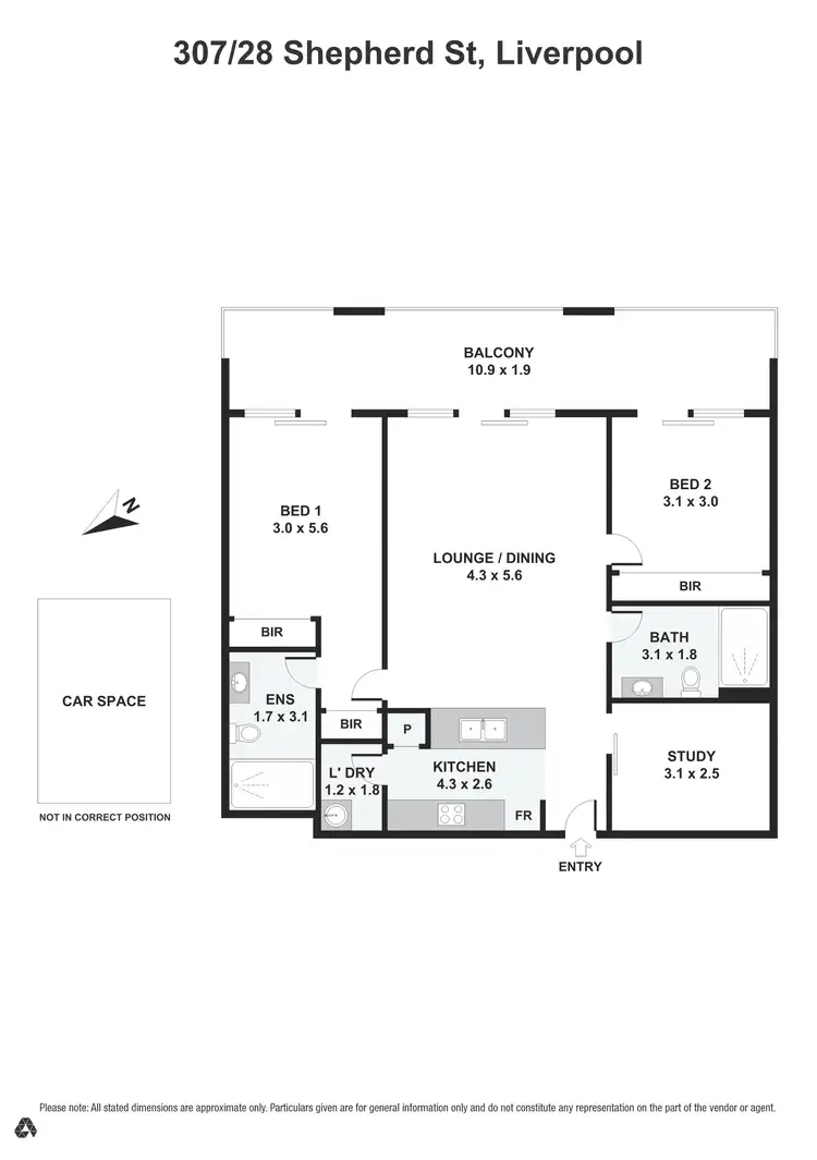 Floorplan of Homely unit listing, 307/28 Shepherd Street, Liverpool NSW 2170