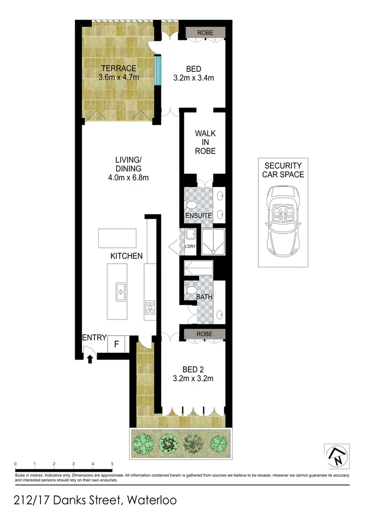 Floorplan of Homely apartment listing, 212/17 Danks Street, Waterloo NSW 2017