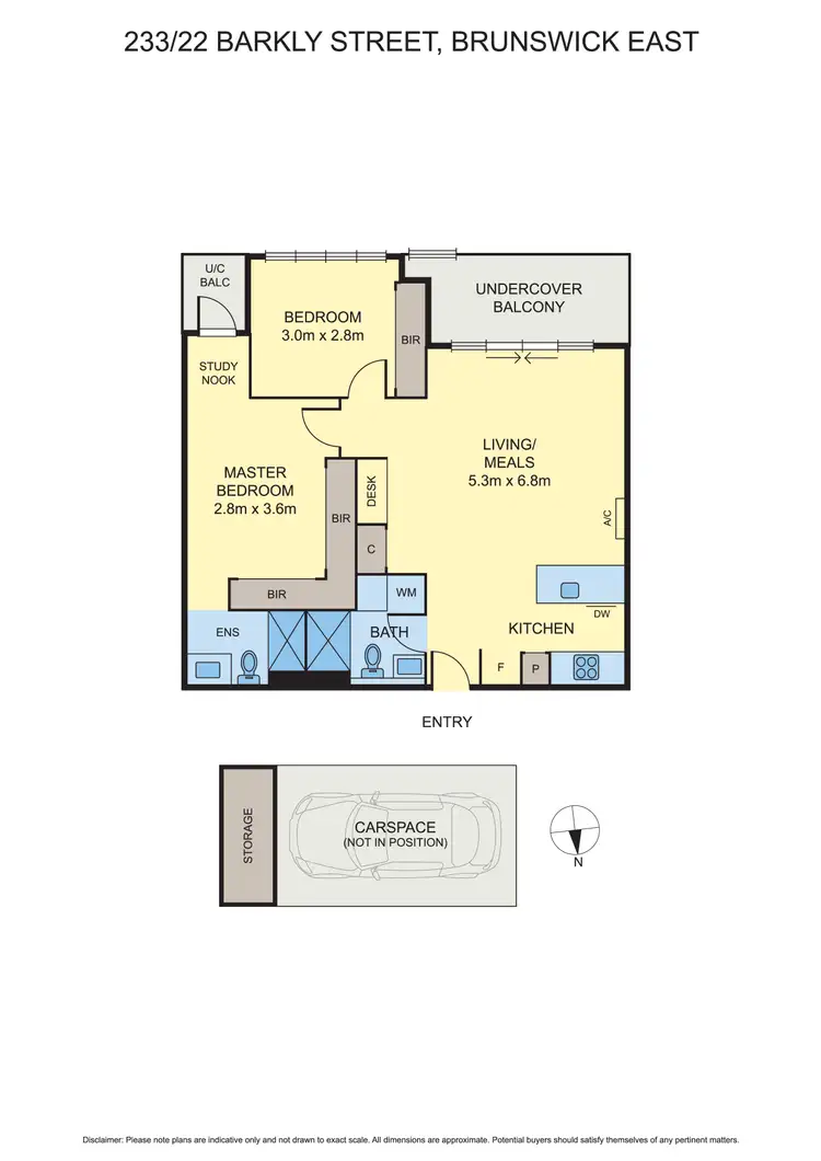 Floorplan of Homely apartment listing, 233/22 Barkly Street, Brunswick East VIC 3057