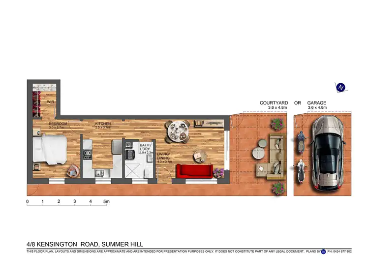 Floorplan of Homely apartment listing, 4/8 Kensington Road, Summer Hill NSW 2130