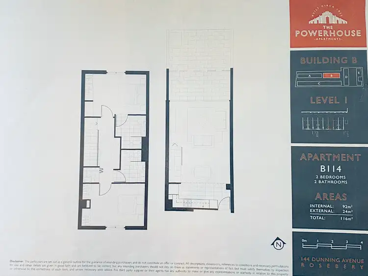 Floorplan of Homely apartment listing, 114B/144 Dunning Avenue, Rosebery NSW 2018