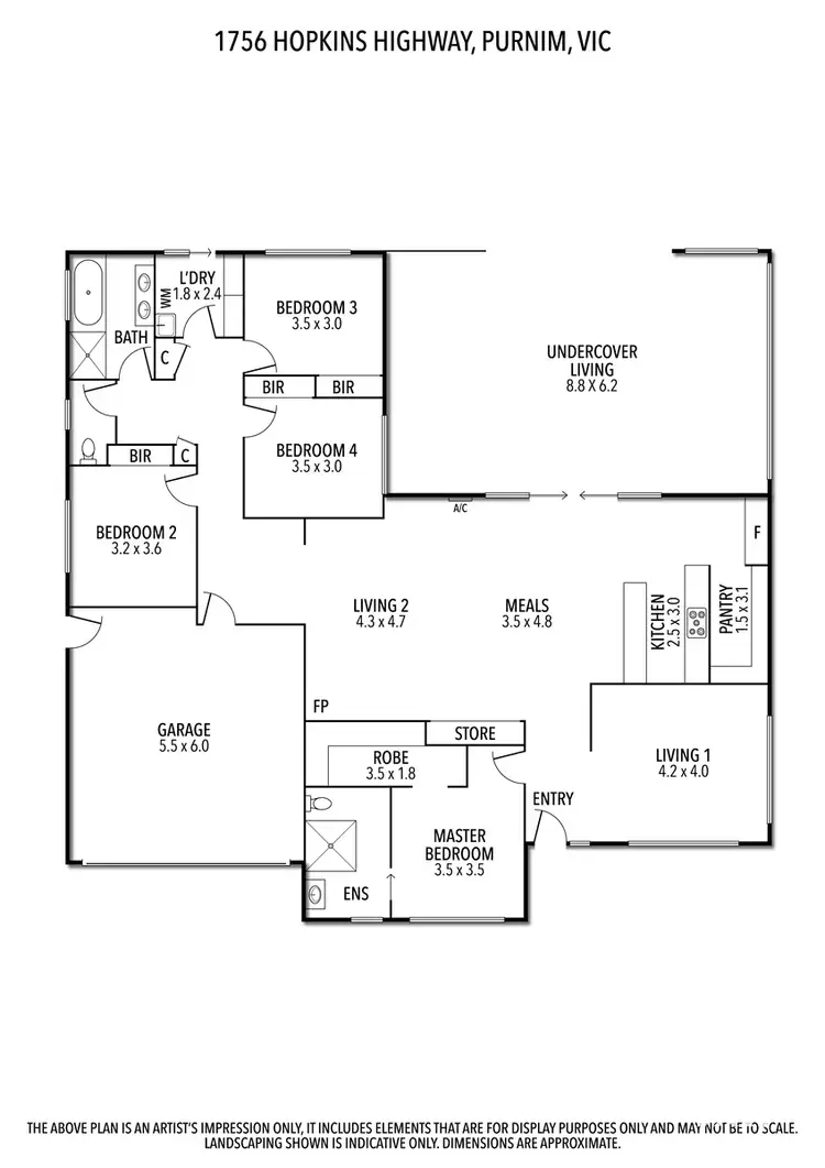 Floorplan of Homely house listing, 1756 Hopkins Highway, Purnim VIC 3278