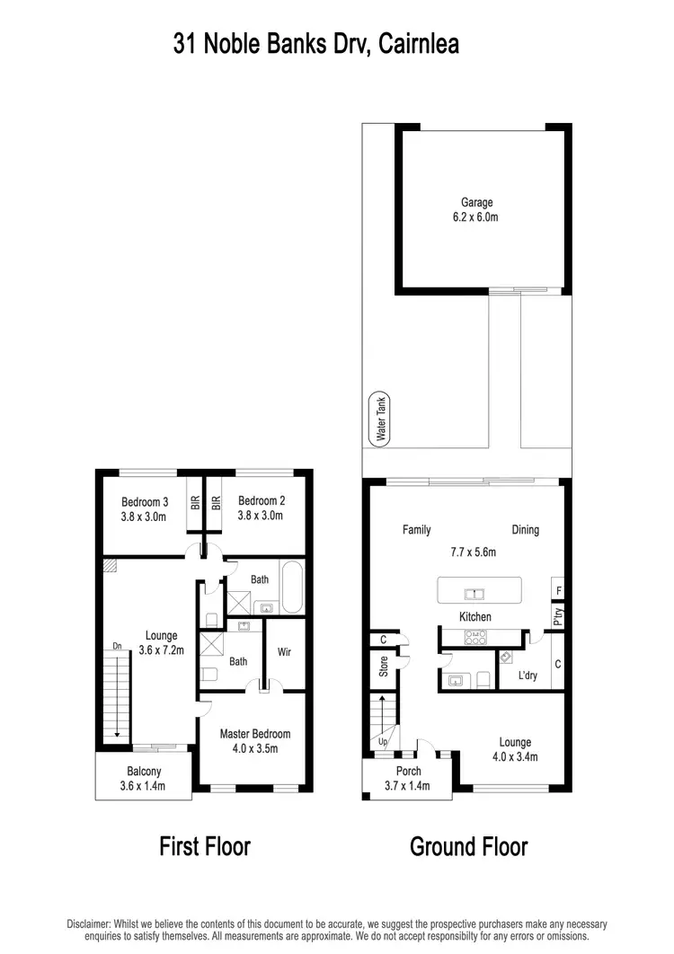 Floorplan of Homely townhouse listing, 31 Nobel Banks Drive, Cairnlea VIC 3023