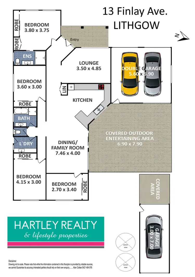 Floorplan of Homely house listing, 13 Finlay Avenue, Littleton NSW 2790