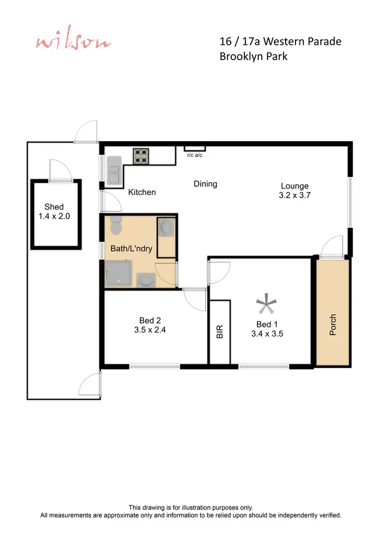 Floorplan of Homely unit listing, 16/17a Western Parade, Brooklyn Park SA 5032