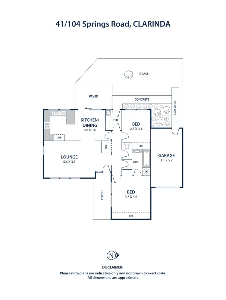 Floorplan of Homely unit listing, 41/104 Springs Road, Clarinda VIC 3169