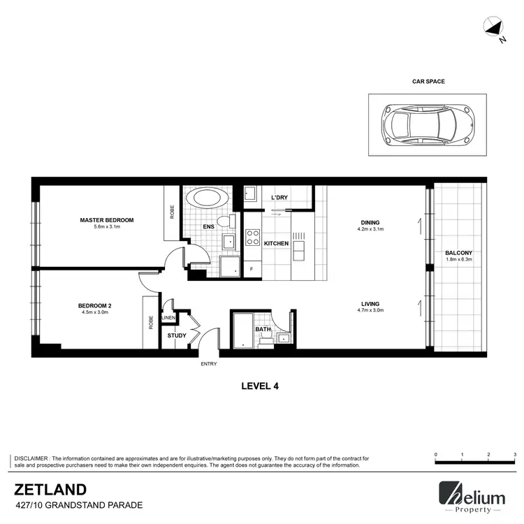 Floorplan of Homely apartment listing, 427/10 Grandstand Parade, Zetland NSW 2017