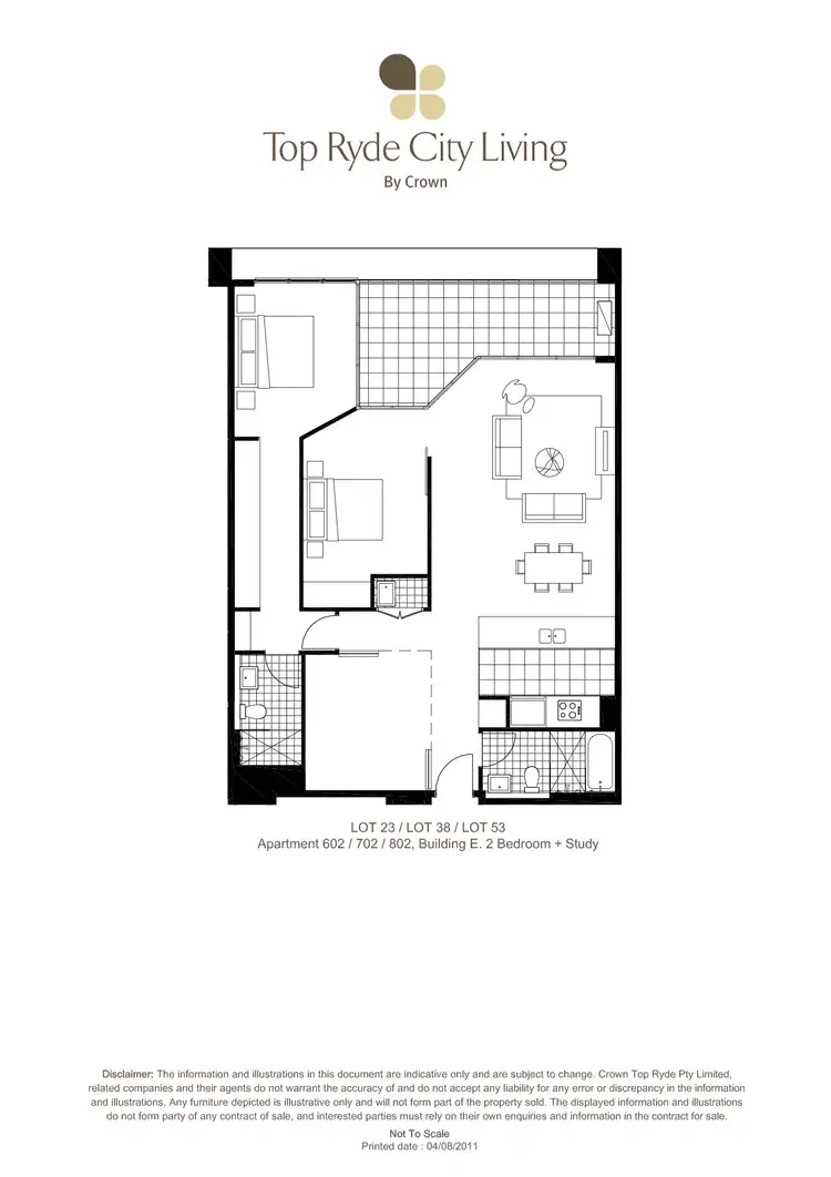 Floorplan of Homely apartment listing, 702E/5 Pope St., Ryde NSW 2112