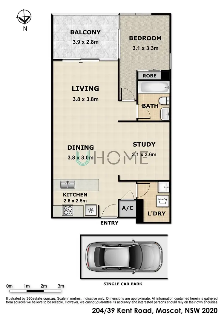Floorplan of Homely apartment listing, 204/39 Kent Road, Mascot NSW 2020