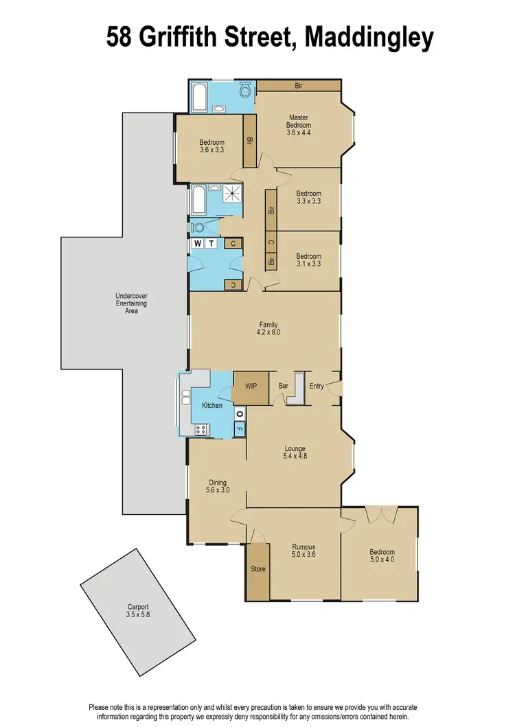 Floorplan of Homely house listing, 58 Griffith Street, Maddingley VIC 3340