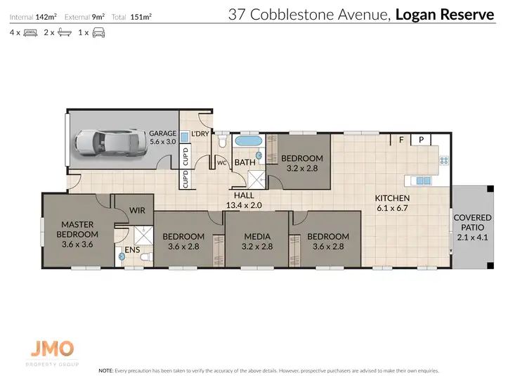 Floorplan of Homely house listing, 37 Cobblestone Avenue, Logan Reserve QLD 4133