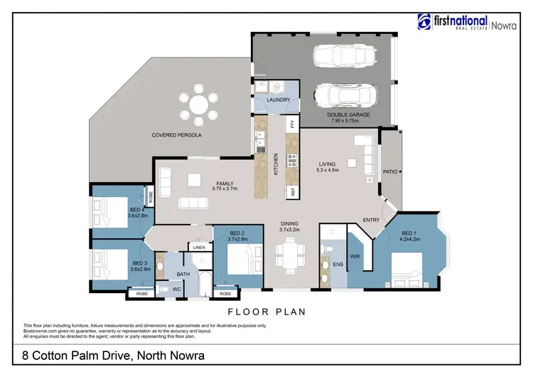 Floorplan of Homely house listing, 8 Cotton Palm Drive, North Nowra NSW 2541