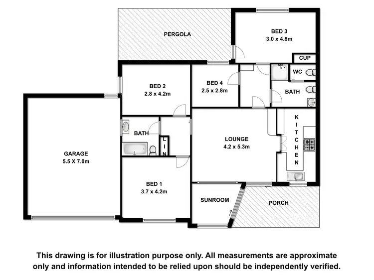 Floorplan of Homely house listing, 7 Corigliano Street, Beachport SA 5280