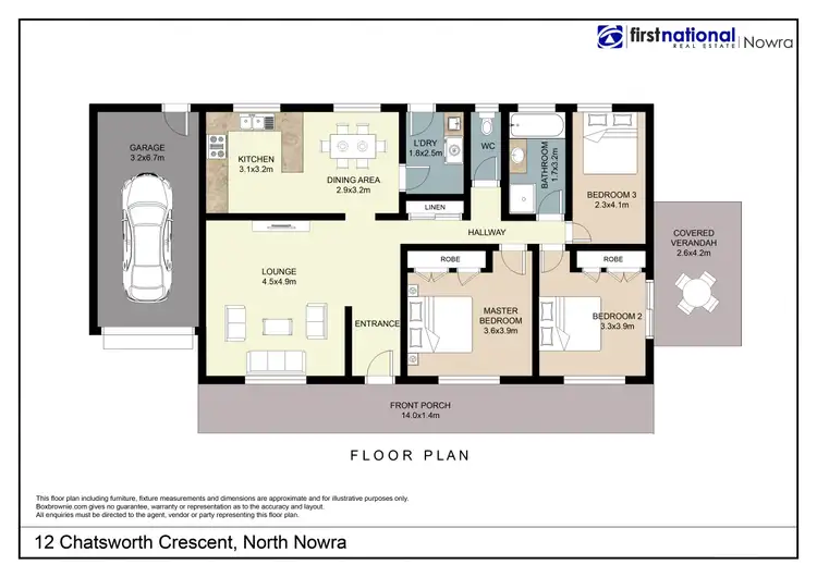 Floorplan of Homely house listing, 12 Chatsworth Crescent, North Nowra NSW 2541