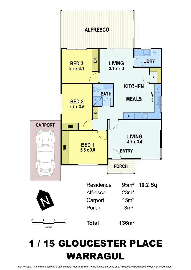 Floorplan of Homely unit listing, 1/15 Gloucester Place, Warragul VIC 3820