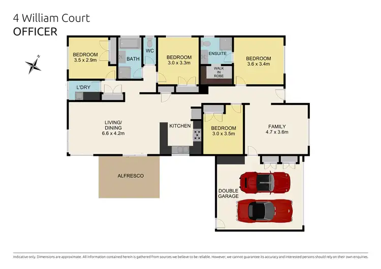 Floorplan of Homely house listing, 4 William Court, Officer VIC 3809