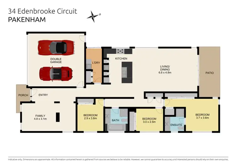 Floorplan of Homely house listing, 34 Edenbrook Circuit, Pakenham VIC 3810