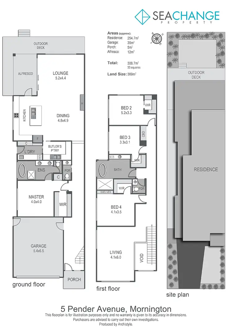 Floorplan of Homely house listing, 5 Pender Avenue, Mornington VIC 3931