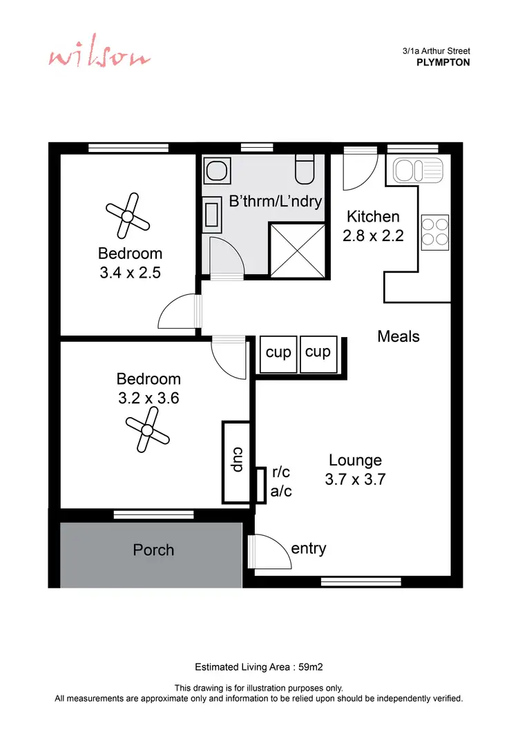 Floorplan of Homely unit listing, 3/1A Arthur Street, Plympton Park SA 5038