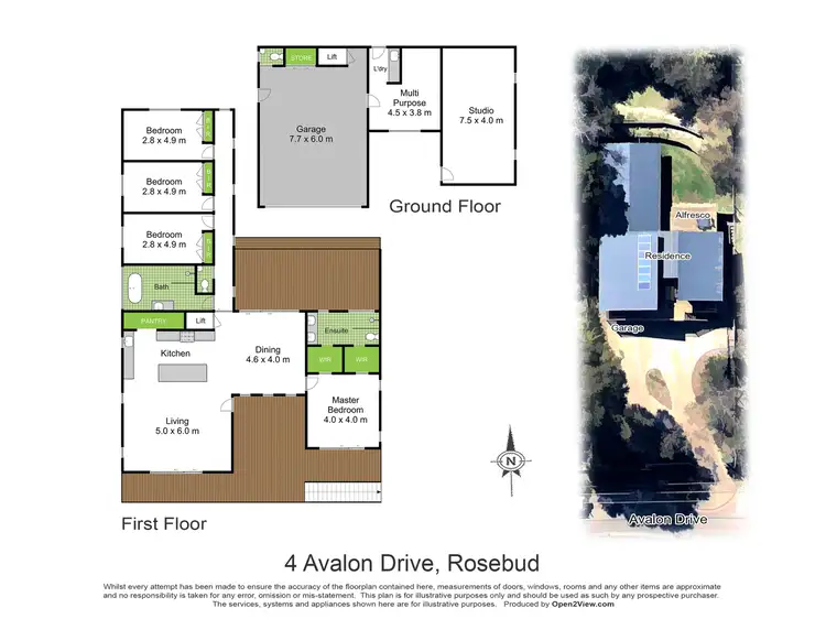 Floorplan of Homely house listing, 4 Avalon Drive, Rosebud VIC 3939