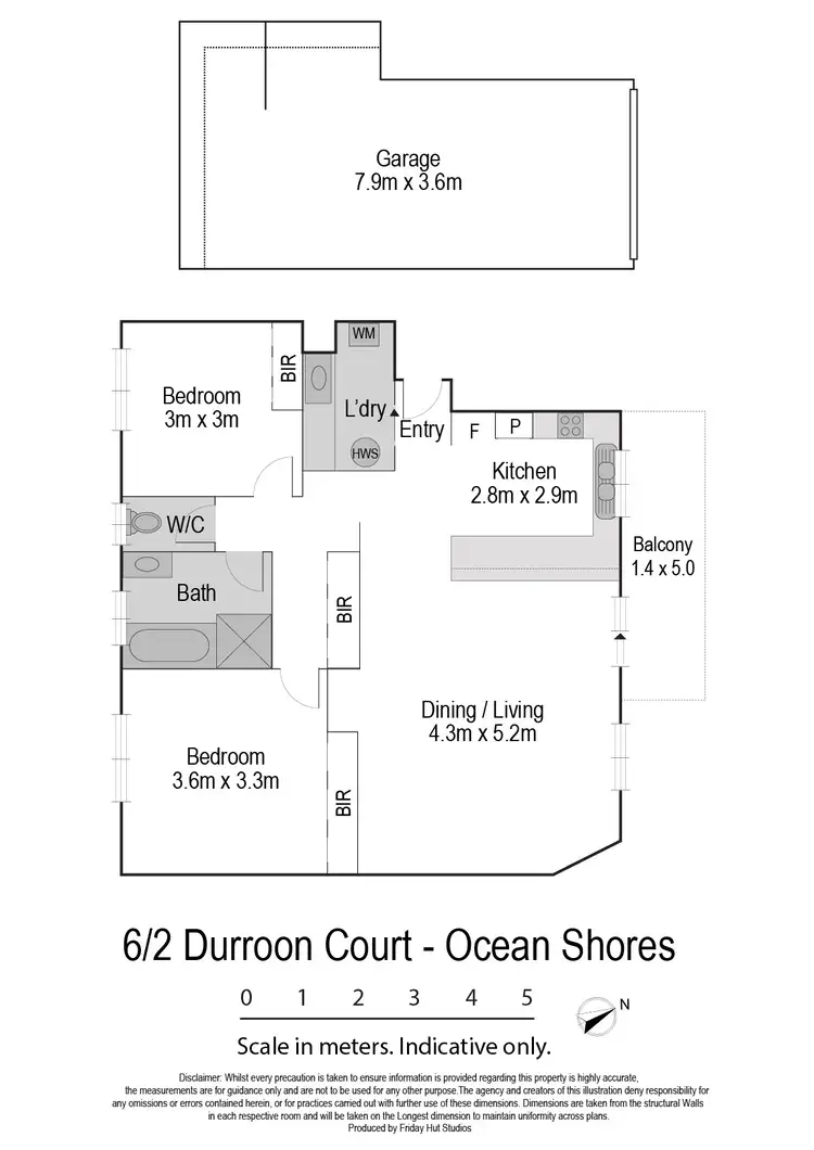 Floorplan of Homely unit listing, 6/2 Durroon Court, Ocean Shores NSW 2483