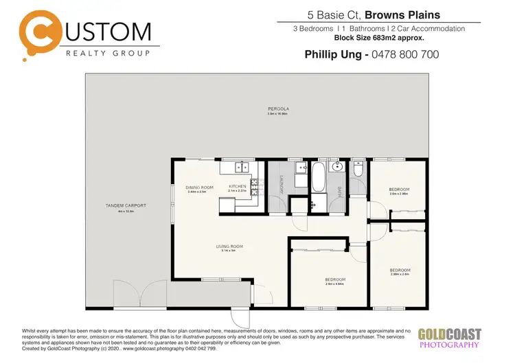 Floorplan of Homely house listing, 5 BASIE COURT, Browns Plains QLD 4118