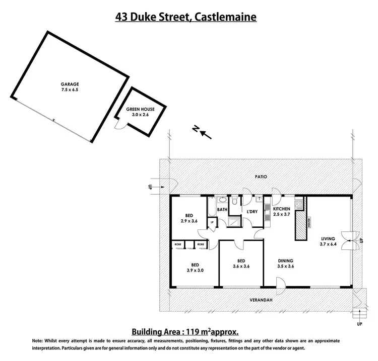 Floorplan of Homely house listing, 43 Duke Street, Castlemaine VIC 3450