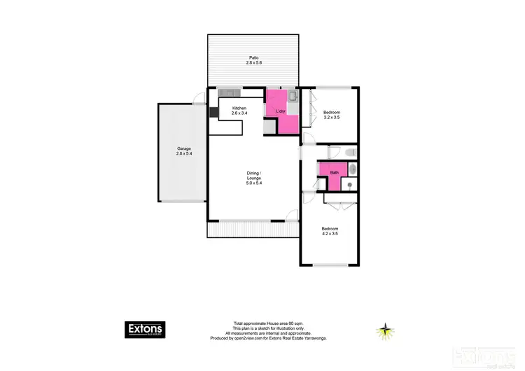 Floorplan of Homely unit listing, 2/32 ELY STREET, Yarrawonga VIC 3730