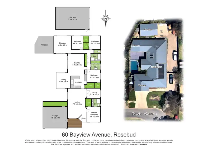 Floorplan of Homely house listing, 60 Bayview Avenue, Rosebud VIC 3939