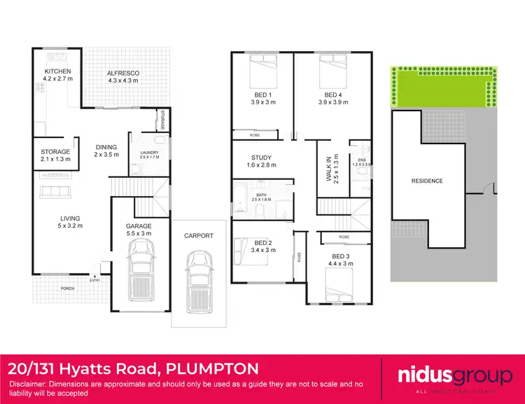 Floorplan of Homely townhouse listing, 20/131 Hyatts Road, Plumpton NSW 2761