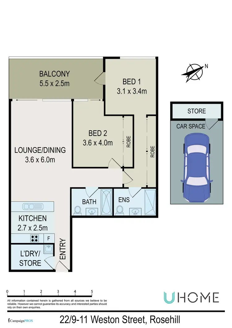 Floorplan of Homely apartment listing, 22/9 Weston Street, Rosehill NSW 2142