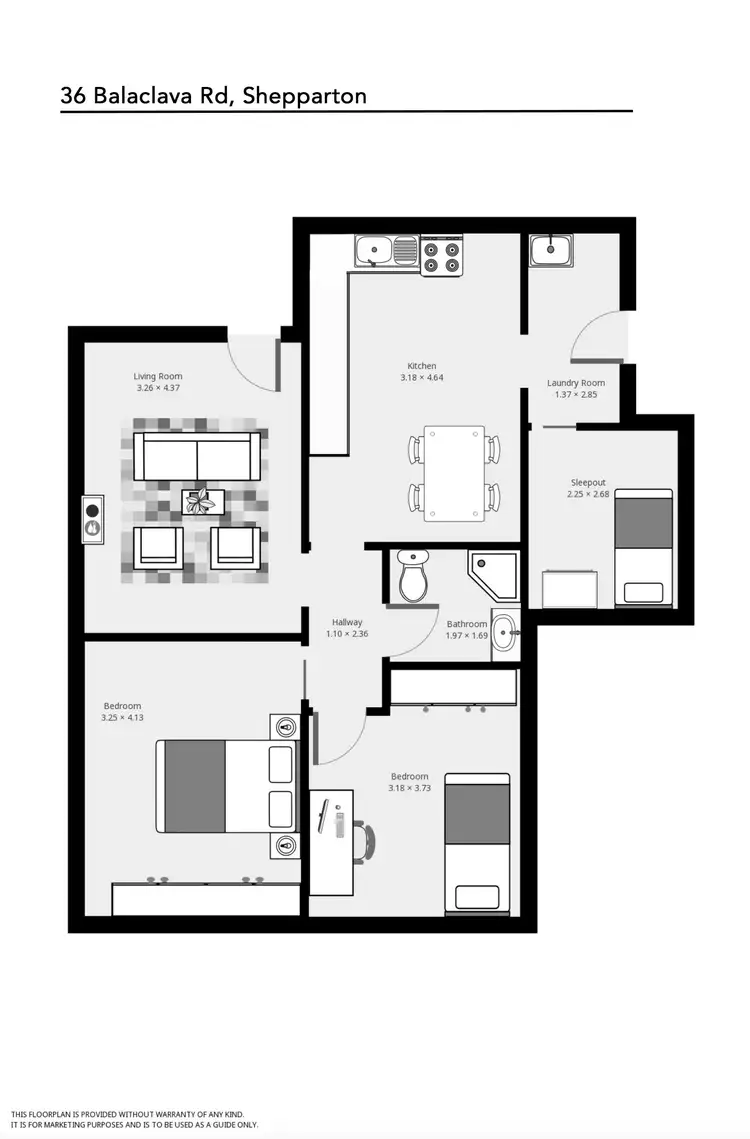 Floorplan of Homely house listing, 36 BALACLAVA ROAD, Shepparton VIC 3630