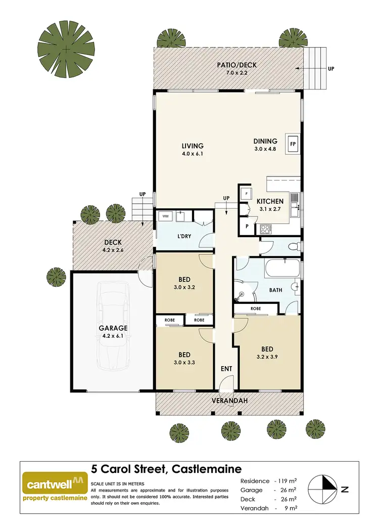Floorplan of Homely house listing, 5 Carol Street, Castlemaine VIC 3450