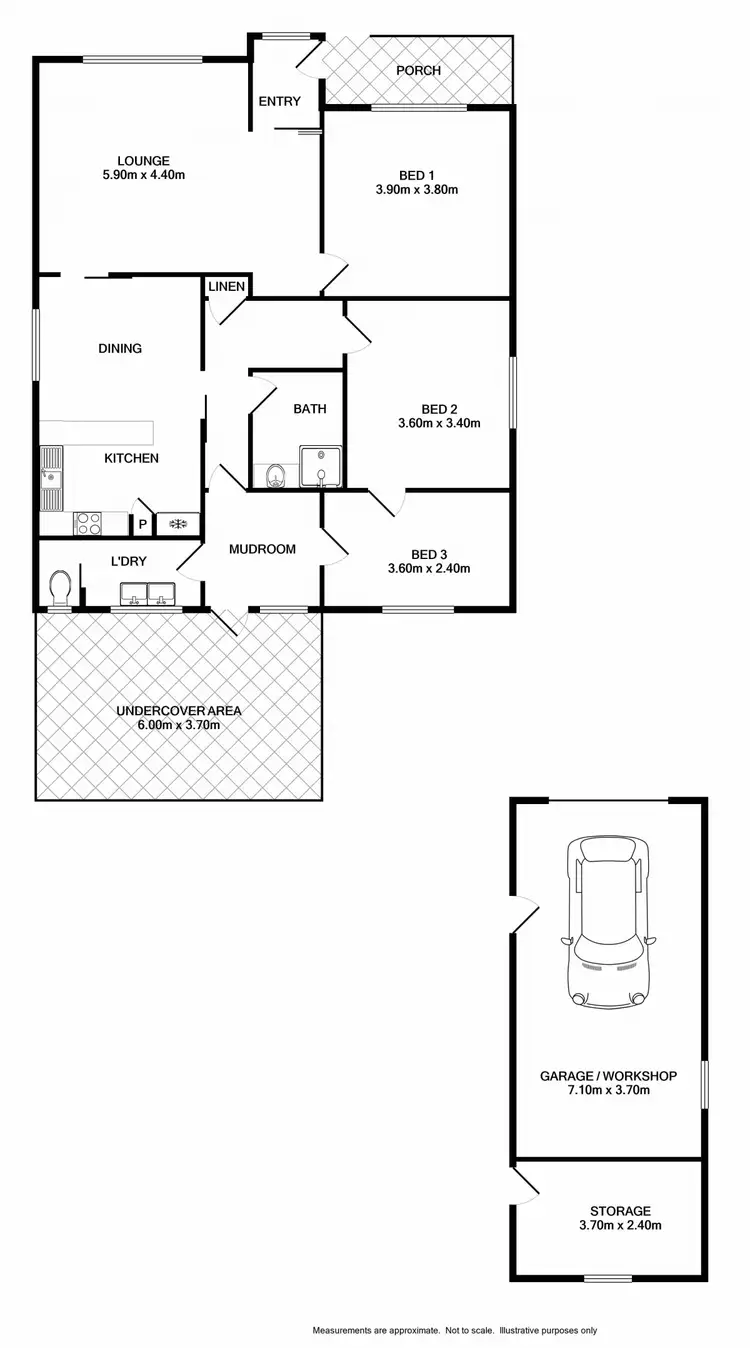Floorplan of Homely house listing, 300 BEECHWORTH ROAD, Wodonga VIC 3690