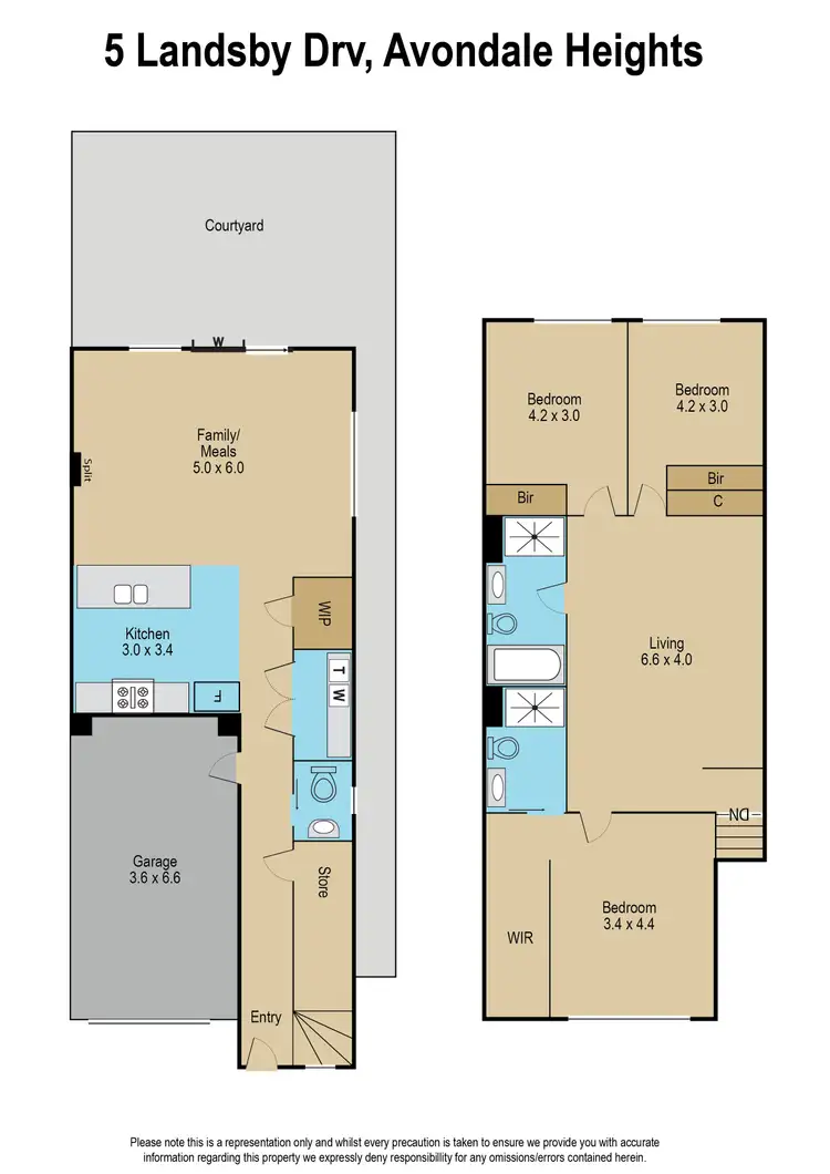 Floorplan of Homely townhouse listing, 5 Landsby Drive, Avondale Heights VIC 3034