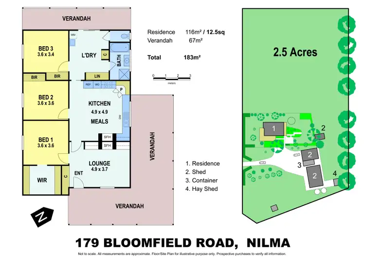 Floorplan of Homely rural property listing, 179 Bloomfield Road, Nilma VIC 3821