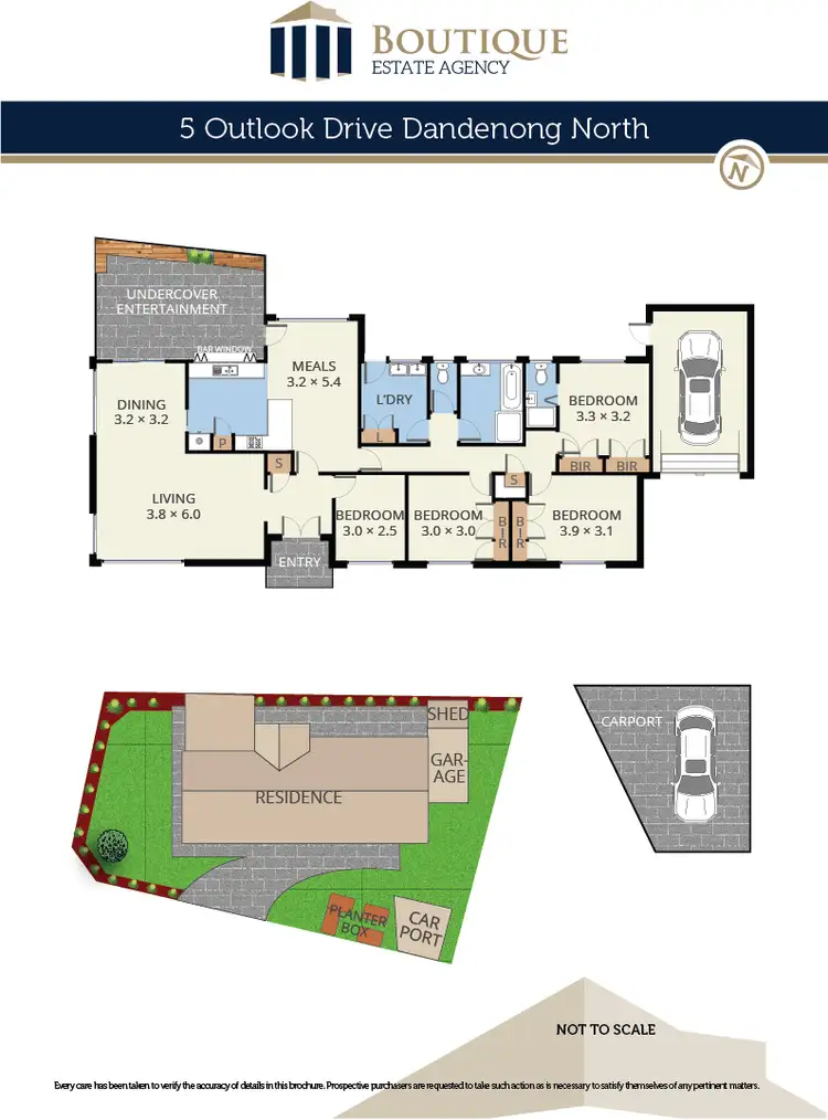 Floorplan of Homely house listing, 5 Outlook Drive, Dandenong North VIC 3175