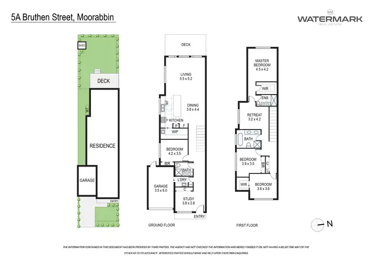 Floorplan of Homely townhouse listing, 5A BRUTHEN STREET, Moorabbin VIC 3189