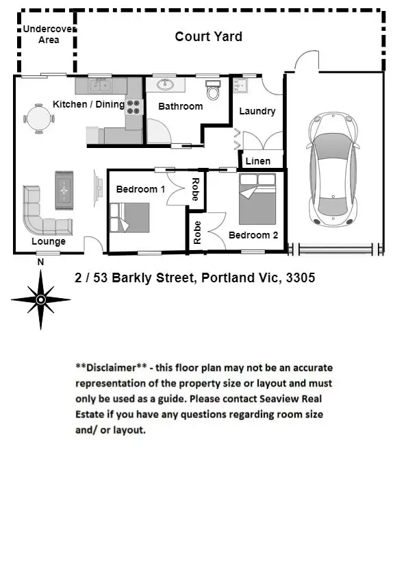 Floorplan of Homely unit listing, 2/53 Barkly Street, Portland VIC 3305