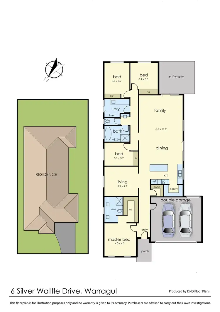 Floorplan of Homely house listing, 6 Silver Wattle Drive, Warragul VIC 3820