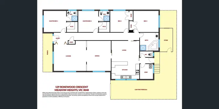 Floorplan of Homely house listing, 129 Rokewood Crescent, Meadow Heights VIC 3048