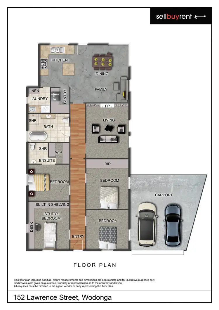 Floorplan of Homely house listing, 152 LAWRENCE STREET, Wodonga VIC 3690