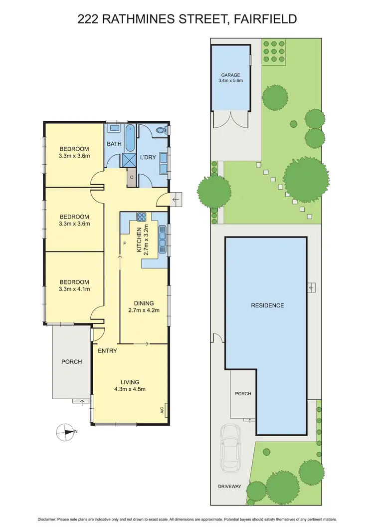 Floorplan of Homely house listing, 222 Rathmines Street, Fairfield VIC 3078