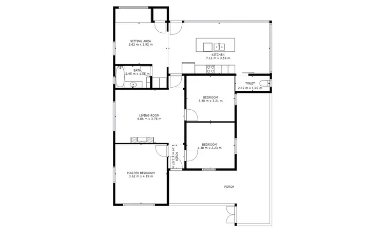Floorplan of Homely house listing, 1 LAW STREET, Bundamba QLD 4304